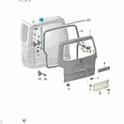 Gasdruckfeder Heckklappe 2 Stück VW T6 7E7827550F