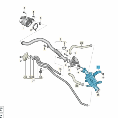 Kühler für Abgasrückführung Audi A4 A5 A6 A7 A8 Q5 059131508CA