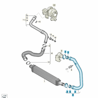 Druckrohr Rohr Audi A4 A5 8W0145673AR