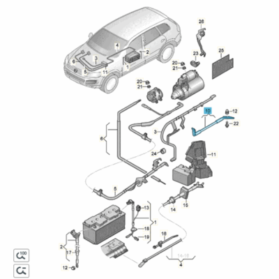 Masseleitung Audi Q7 VW Touareg 7P6971537E