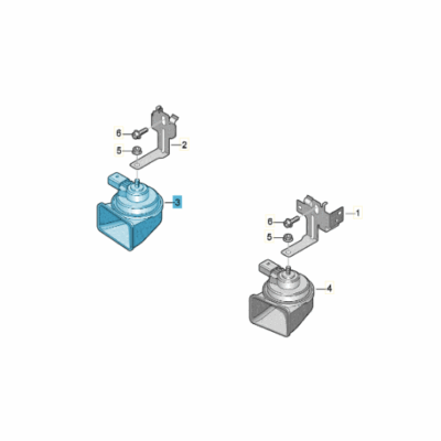 Hupe Fanfare Horn Sirene Audi Seat Skoda VW 5Q0951223H