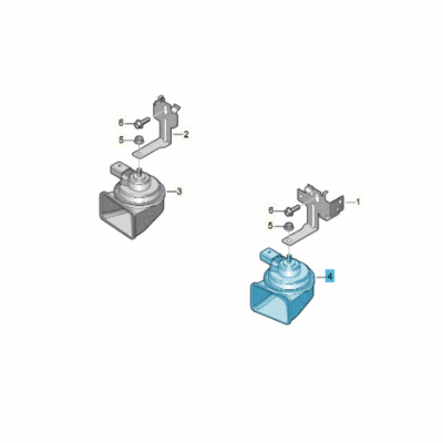 Signalhorn Hupe Fanfare Seat VW 3B0951221D