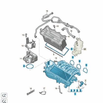 Saugrohr Ansaugkrümmer Audi Seat VW 04C129709H