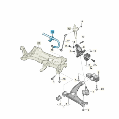 Stabilisator Audi Q3 VW Passat CCTiguan 3C0411303T