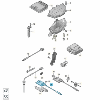 Lambdasonde NOx-Sensor Audi A6 A7 4G0907807AK