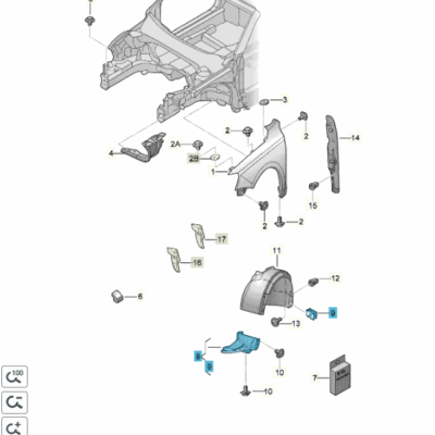 Radhausschale Innenkotflügel vorn links VW Golf 1K9805911A