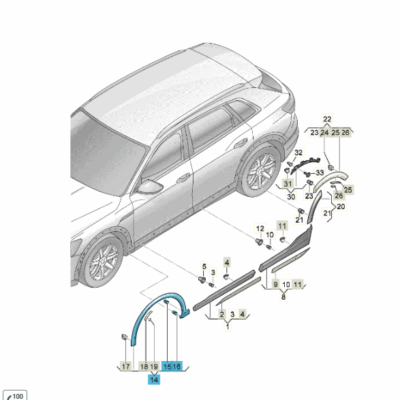 Radabdeckung links vorn Audi e-tron Q8 e-tron 4KE853717A GRU