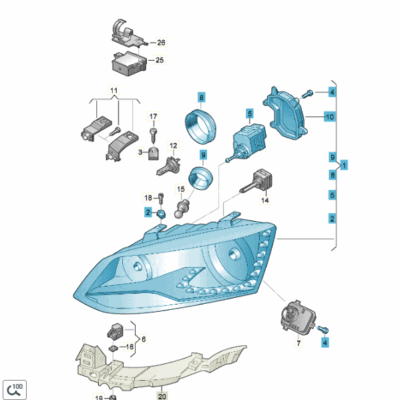 Scheinwerfer vorne rechts VW Polo 6R1941040D