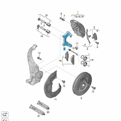 Bremsträger vorne Audi Q5 8R0615125
