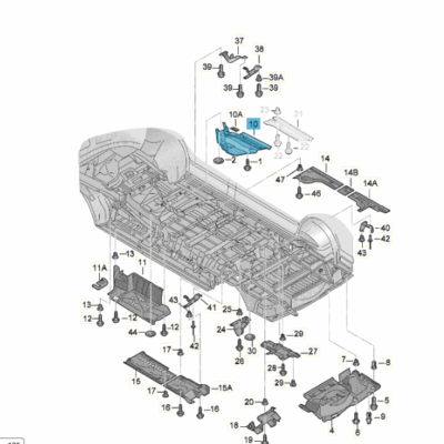 Unterbodenverkleidung Verkleidung links vorn VW T5 T6 7E0825205A