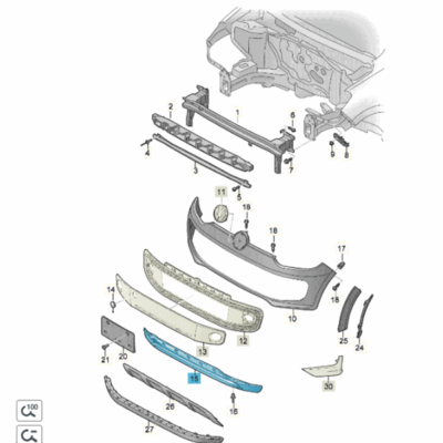 Frontspoiler Spoiler Seat Mii Skoda Citigo VW UP 1S0805903D 9B9