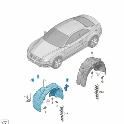 Radhausschale Innenkotflügel vorn links Audi A4 8K0821171M