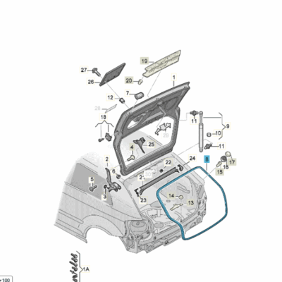 Dichtung Heckklappe Dichtgummi Kofferraum Audi A3 8P4827705E