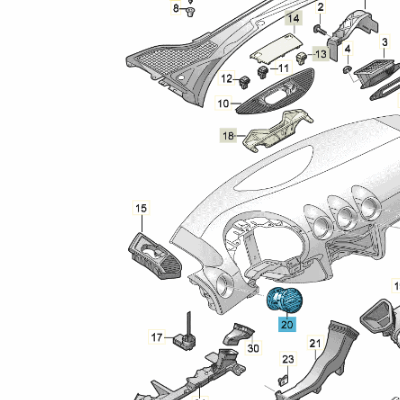 Luftdüse aluminium Audi TT 8J0820901E 3Q7