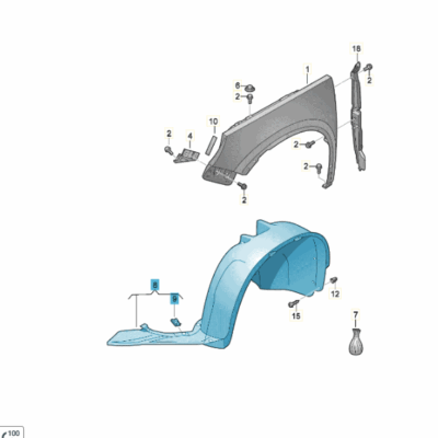 Radhausschale Innenkotflügel vorn rechts VW Tiguan 5N0805912A