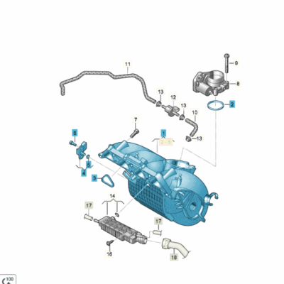 Saugrohr Saugstutzen Ansaugkrümmer Ibiza VW Golf Polo 036129709JB
