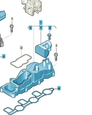 Ansaugbrücke Saugstutzen Saugrohr Audi A6 A8 Q7 059129711ES