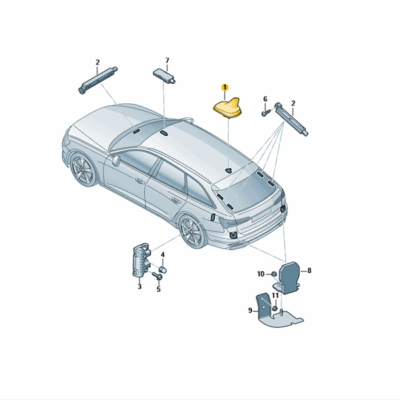 Dachantenne Antenne Dach Kombiantenne Audi A6 A7 A8 4N0035503AFGRU