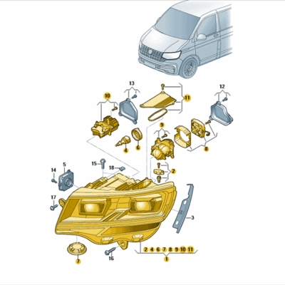 LED Scheinwerfer Frontlicht vorne links VW T6.1 7L1941773A