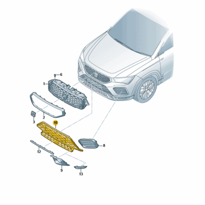 Gitter Grill satinschwarz Cupra Ateca 575853668P 9B9