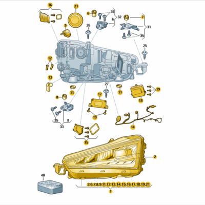 LED Scheinwerfer vorne links Skoda Scala Kamiq 657941015C