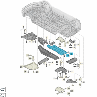 Unterbodenverkleidung rechts Audi Seat Skoda VW 5Q0825202S
