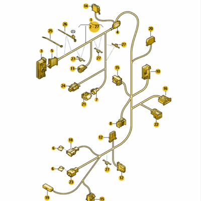 Kabelbaum Tür Leitungssatz vorne rechts VW Golf Plus 5M1971121AT