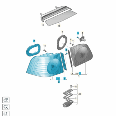 LED Schlussleuchte Heckleuchte rechts VW Phaeton 3D0945096F