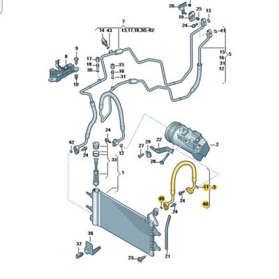 Klimaleitung Schlauch Klimaanlage VW Polo Seat Ibiza 6R0820721E