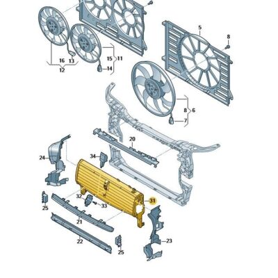Kühlerjalousie Lufteinlass unten Audi Q5 80A121223