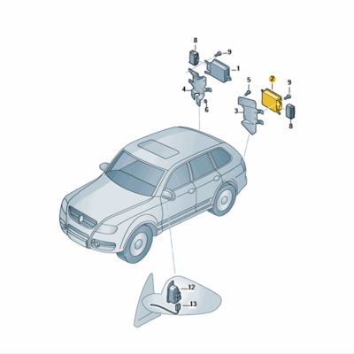 Steuergerät für Spurwechselassistent VW Touareg Phaeton 7L6907566B