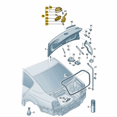 Betätigung mit Mikroschalter Heckklappe VW Passat 3AE827469N ULM
