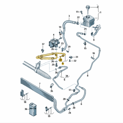 Servolenkung Schlauch Servoleitung Audi Q7 7L8422893CD