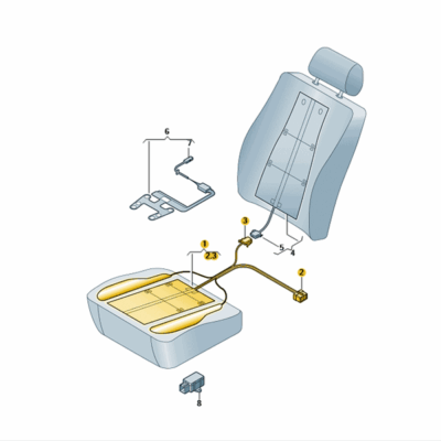 Sitz Heizung Heizelement Heizmatte vorne Audi A1 8X0963555D