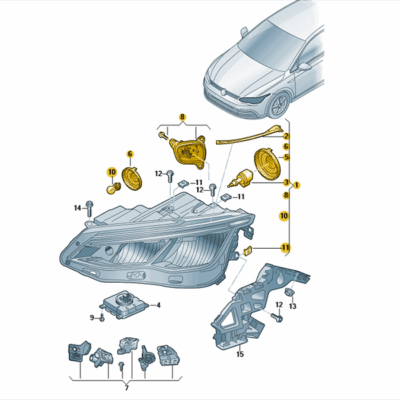 LED Scheinwerfer vorne links VW Golf 5H1941029C