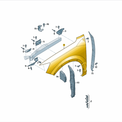 Kotflügel vorn links Audi Q2 81A821105