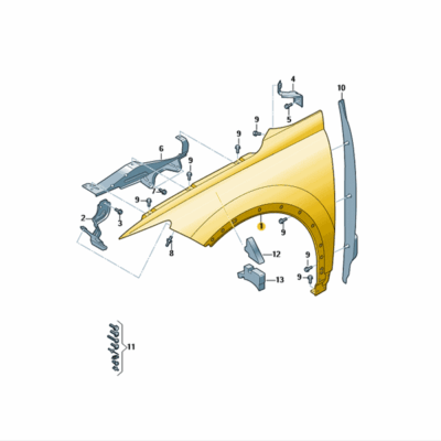 Kotflügel vorn links Audi Q4 e-tron 89A821105