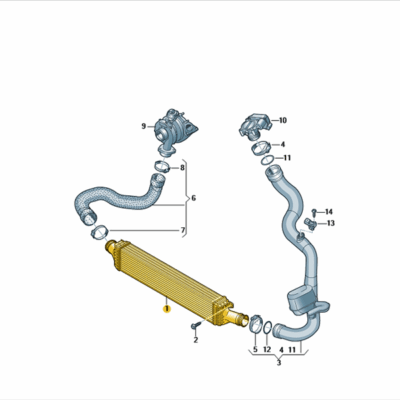 Ladeluftkühler Audi A4 A5 A6 A7 Q5 8W0145805AD