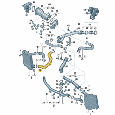 Druckschlauch Schlauch VW Touareg 7P0145738B