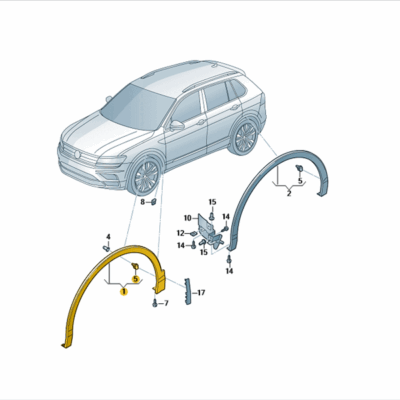 Radabdeckung rechts vorn VW Tiguan Allspace 5NN854732B 9B9