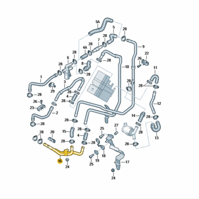 Kühlmittelrohr Rohr Audi Q7 VW Touareg 7L6815802