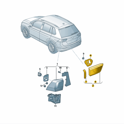 Schlussleuchte Heckleuchte links VW Tiguan 5NA945307D