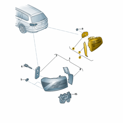 LED Schlussleuchte Rückleuchte Heckleuchte links VW Passat 3G9945307D