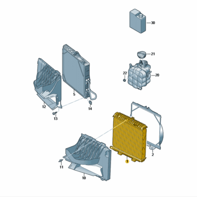 Kühler für Kühlmittel Audi e-tron GT 9J1121251A