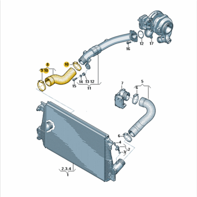 Druckschlauch Schlauch VW Amarok 2H6145980A