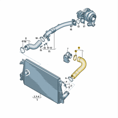 Druckschlauch Schlauch VW Amarok 2H6145708A