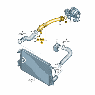 Ladeluftrohr Rohr VW Amarok 2H6145955C