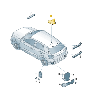 Dachantenne Antenne Dach Kombiantenne Audi A4 A5 Q5 Q7 4M0035503AAGRU