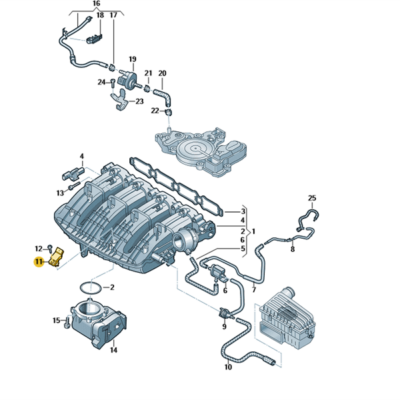 Drucksensor Audi Seat Skoda VW 06L906051H