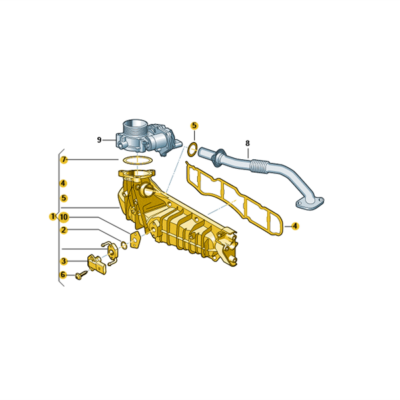 Saugrohr Ansaugkrümmer VW T6 Crafter 04L129709Q